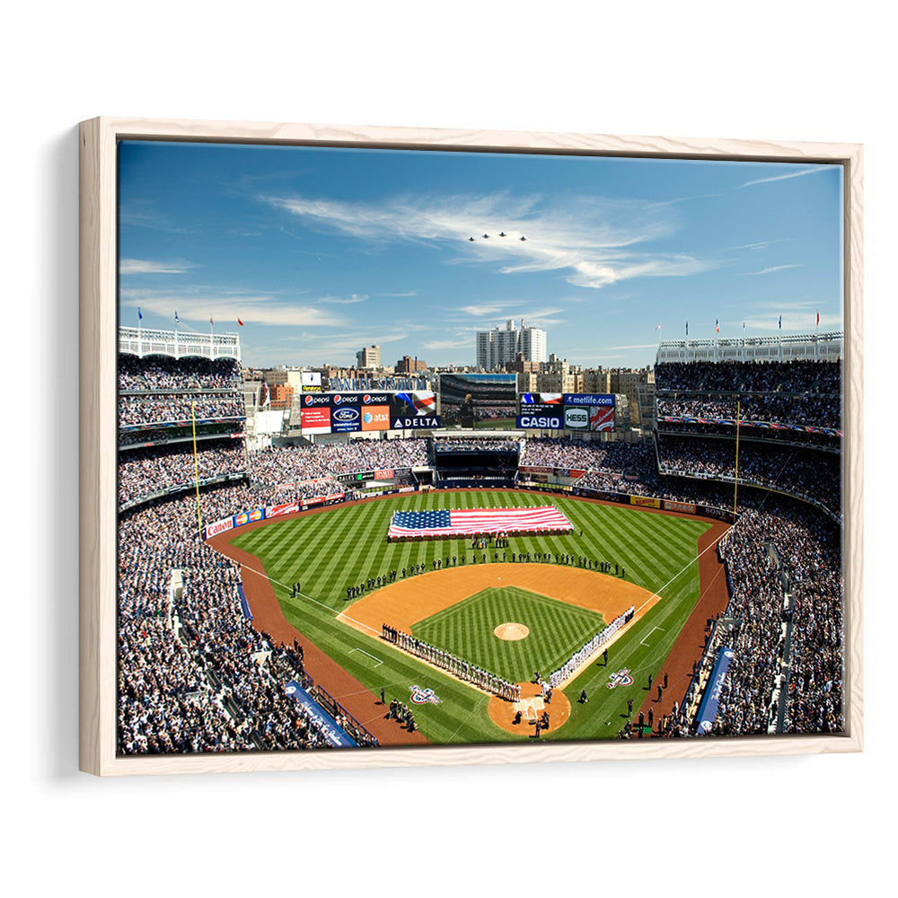 Yankee Stadium in New York, Stadium Canvas, Sport Art, Framed Canvas Print Wall Art, Floating Frame