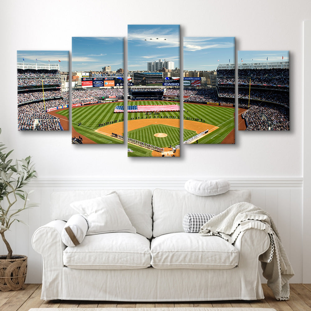 Yankee Stadium in New York, Stadium Canvas, Sport Art, Gift for him, 5 Panel, Large Canvas, Canvas Print Wall Art