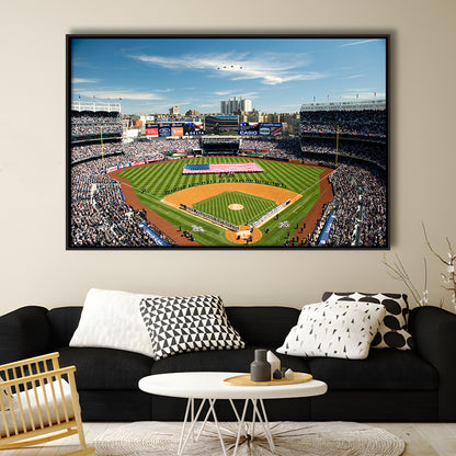 Yankee Stadium in New York, Stadium Canvas, Sport Art, Framed Canvas Print Wall Art, Floating Frame