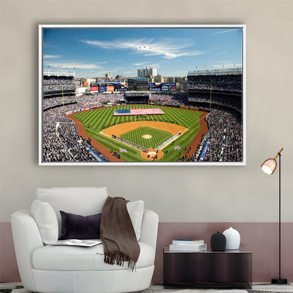 Yankee Stadium in New York, Stadium Canvas, Sport Art, Framed Canvas Print Wall Art, Floating Frame