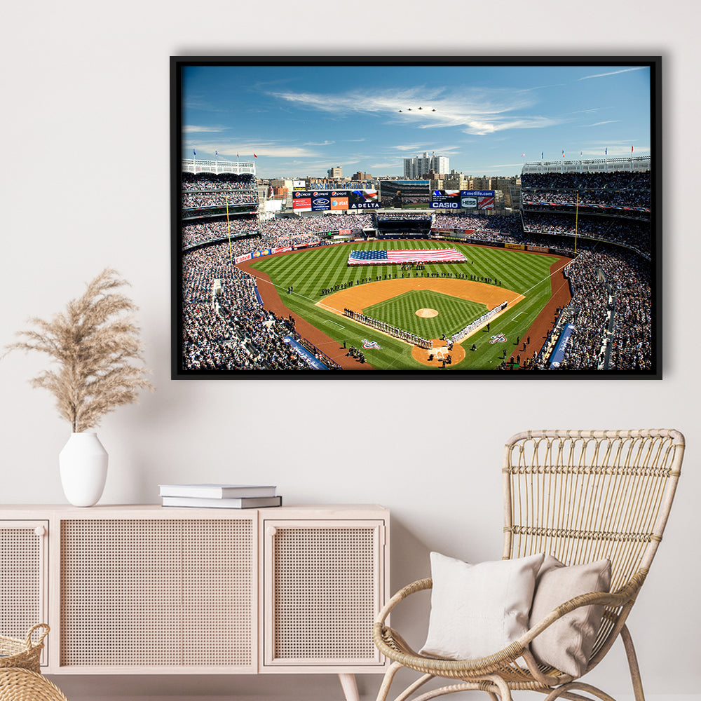 Yankee Stadium in New York, Stadium Canvas, Sport Art, Framed Canvas Print Wall Art, Floating Frame