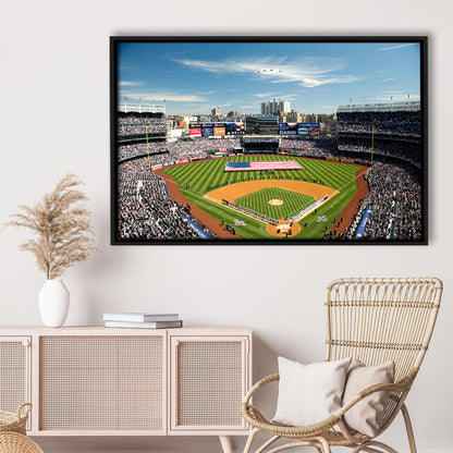 Yankee Stadium in New York, Stadium Canvas, Sport Art, Framed Canvas Print Wall Art, Floating Frame