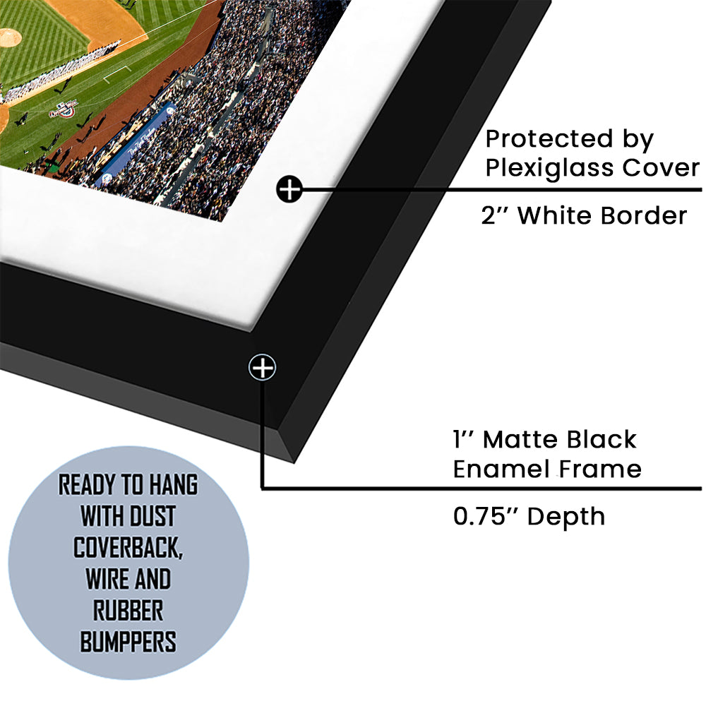 Yankee Stadium in New York, Stadium Canvas, Sport Art, Gift for him, White Border Framed Art Print Wall Decor