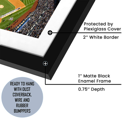 Yankee Stadium in New York, Stadium Canvas, Sport Art, Gift for him, White Border Framed Art Print Wall Decor