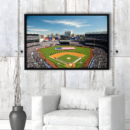 Yankee Stadium in New York, Stadium Canvas, Sport Art, Framed Canvas Print Wall Art, Floating Frame