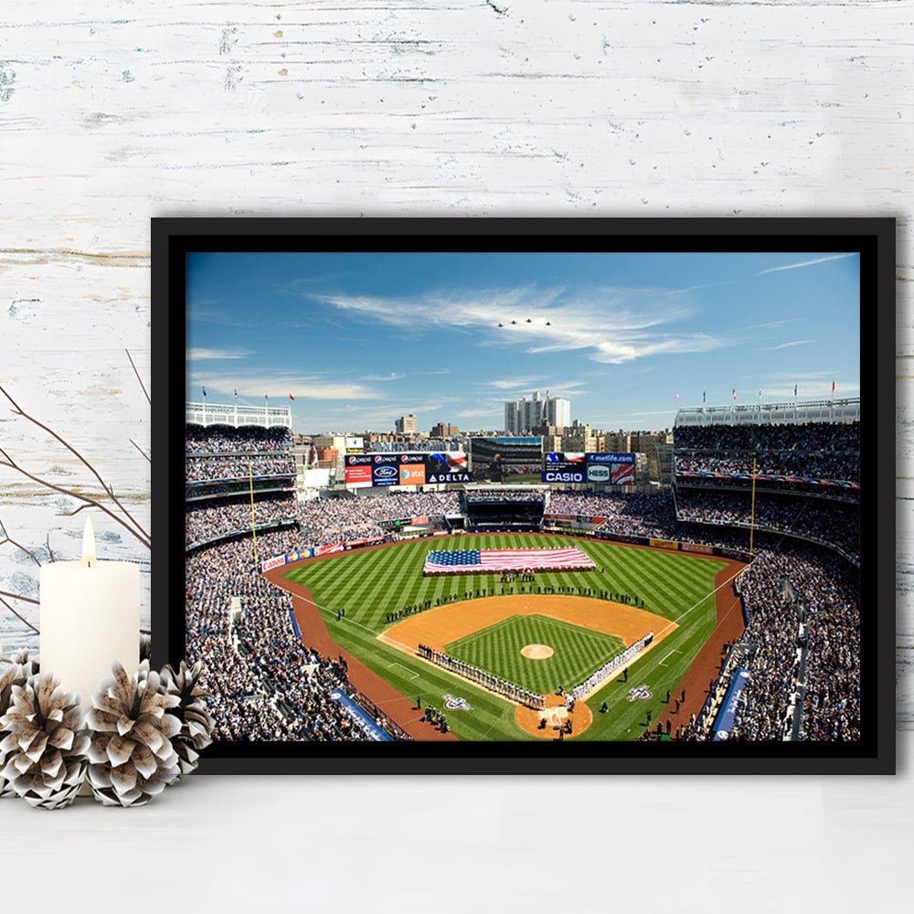 Yankee Stadium in New York, Stadium Canvas, Sport Art, Framed Canvas Print Wall Art, Floating Frame