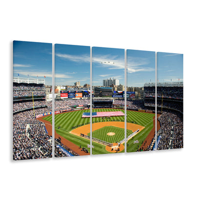 Yankee Stadium in New York, Stadium Canvas, Sport Art, 5 Panel B, Extra Large Canvas, Canvas Print Wall Art