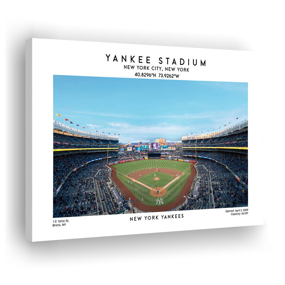 Yankee Stadium, NY Yankees Baseball Stadium Wall Art Print, Sport Art Print, Canvas Print Wall Art, Man Cave Gift