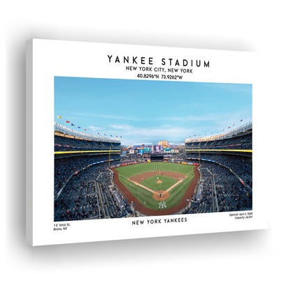 Yankee Stadium, NY Yankees Baseball Stadium Wall Art Print, Sport Art Print, Canvas Print Wall Art, Man Cave Gift