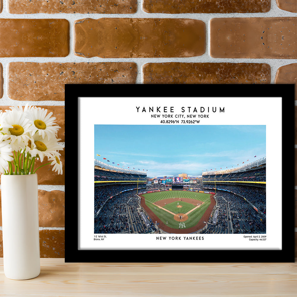 Yankee Stadium, NY Yankees Baseball Stadium Wall Art Print, Sport Art Print, Framed Art Print Wall Decor