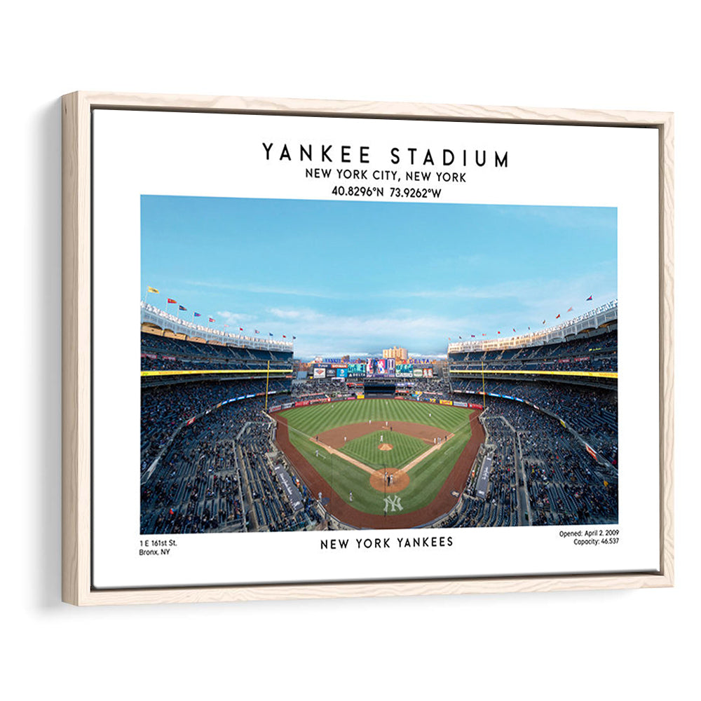 Yankee Stadium, NY Yankees Baseball Stadium Wall Art Print, Sport Art Print, Framed Canvas Print Wall Art