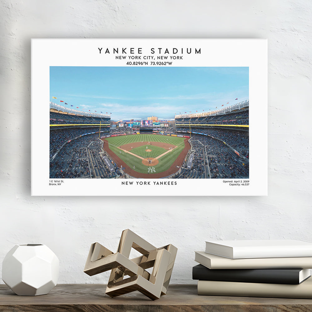 Yankee Stadium, NY Yankees Baseball Stadium Wall Art Print, Sport Art Print, Canvas Print Wall Art, Man Cave Gift
