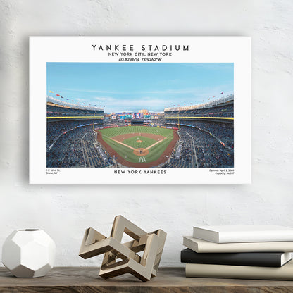 Yankee Stadium, NY Yankees Baseball Stadium Wall Art Print, Sport Art Print, Canvas Print Wall Art, Man Cave Gift