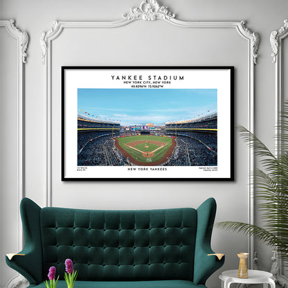 Yankee Stadium, NY Yankees Baseball Stadium Wall Art Print, Sport Art Print, Framed Art Print Wall Decor