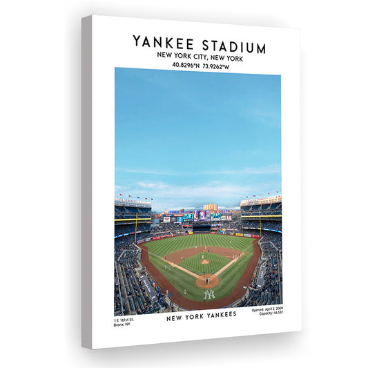 Yankee Stadium Print,Yankees Baseball Stadium Wall Art, Sport Art Print, Canvas Prints Wall Art, Man Cave Decor
