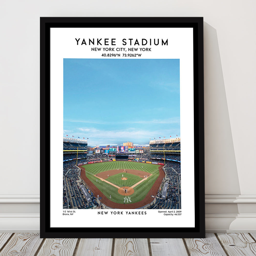Yankee Stadium Print,Yankees Baseball Stadium Wall Art, Sport Art Print, Framed Canvas Prints Wall Art