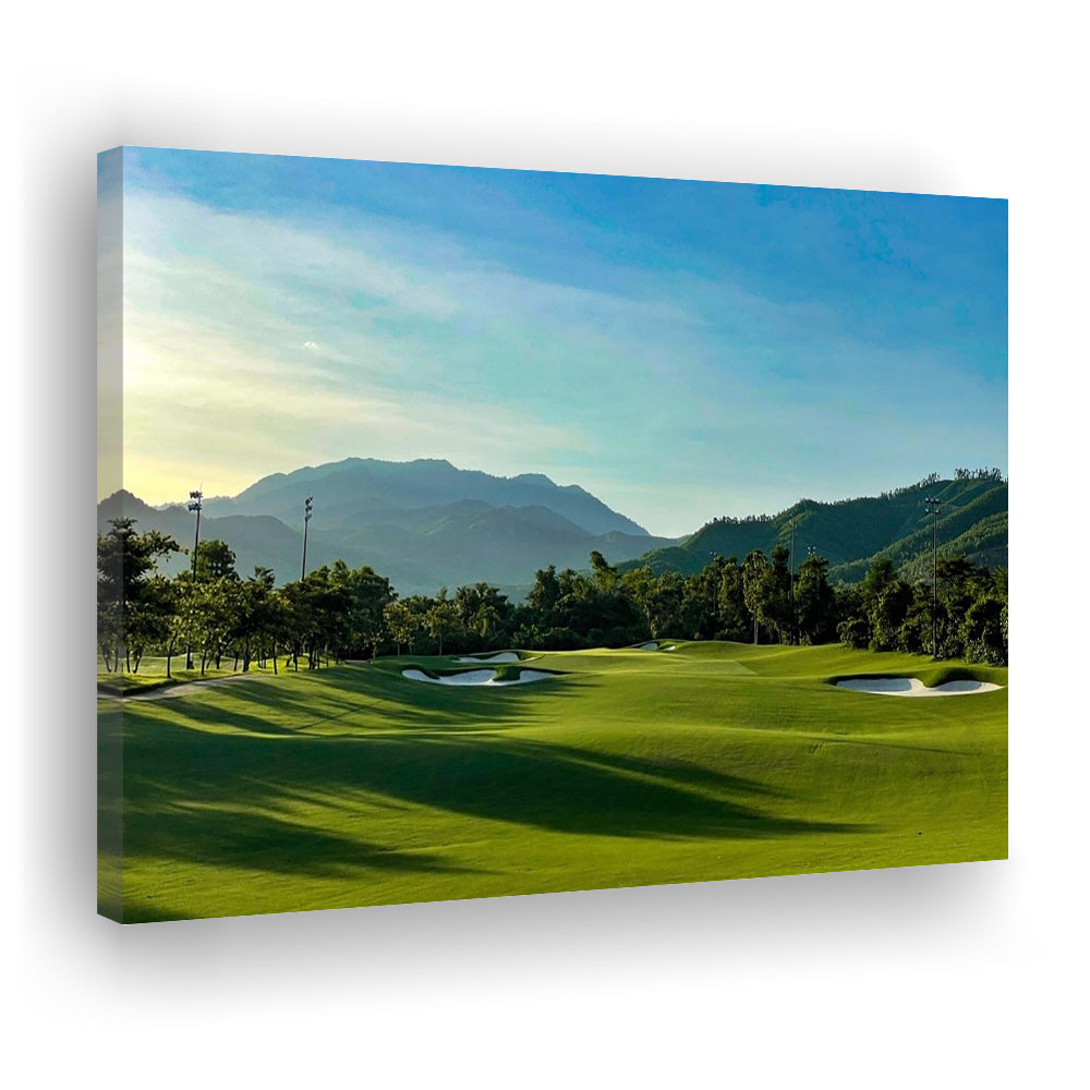 Beautiful Golf Course During A Summer Day, Golf Art Print,Gifts Golf Lover