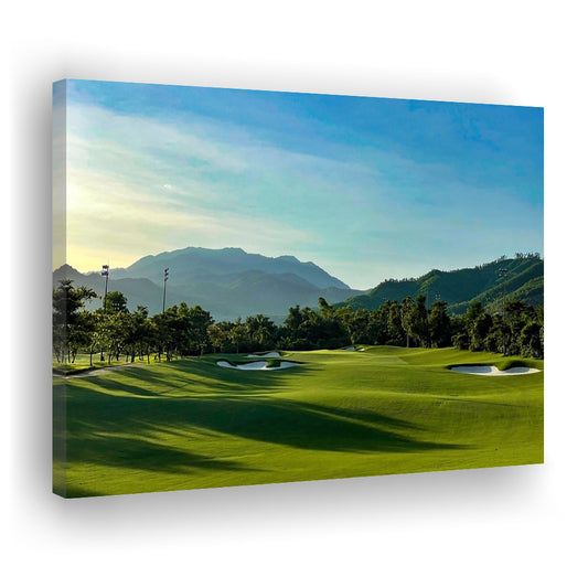 Beautiful Golf Course During A Summer Day, Golf Art Print,Gifts Golf Lover