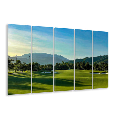 Beautiful Golf Course During A Summer Day, Golf Art Print, Extra Large Canvas Print Wall Art