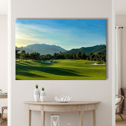 Beautiful Golf Course During A Summer Day, Golf Art Print,Gifts Golf Lover