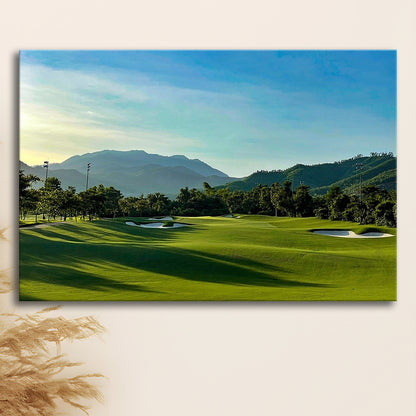 Beautiful Golf Course During A Summer Day, Golf Art Print,Gifts Golf Lover