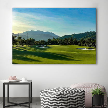Beautiful Golf Course During A Summer Day, Golf Art Print,Gifts Golf Lover