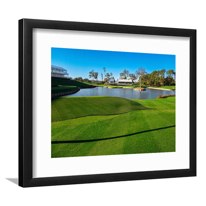 Beautiful Golf Course In Florida, Goft Art Print, Framed Art Print White Border Wall Decor