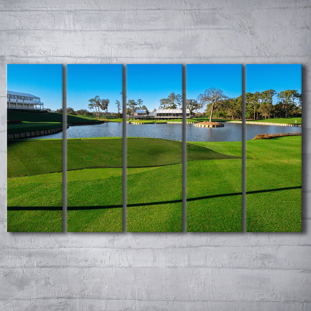 Beautiful Golf Course In Florida, Golf Art Print, Extra Large Canvas Print Wall Art