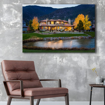 Genoa Lakes Ranch Golf Course Light Night, Golf Art Print,Gifts Golf Lover