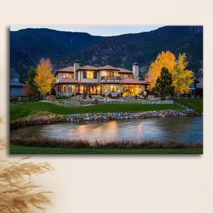 Genoa Lakes Ranch Golf Course Light Night, Golf Art Print,Gifts Golf Lover