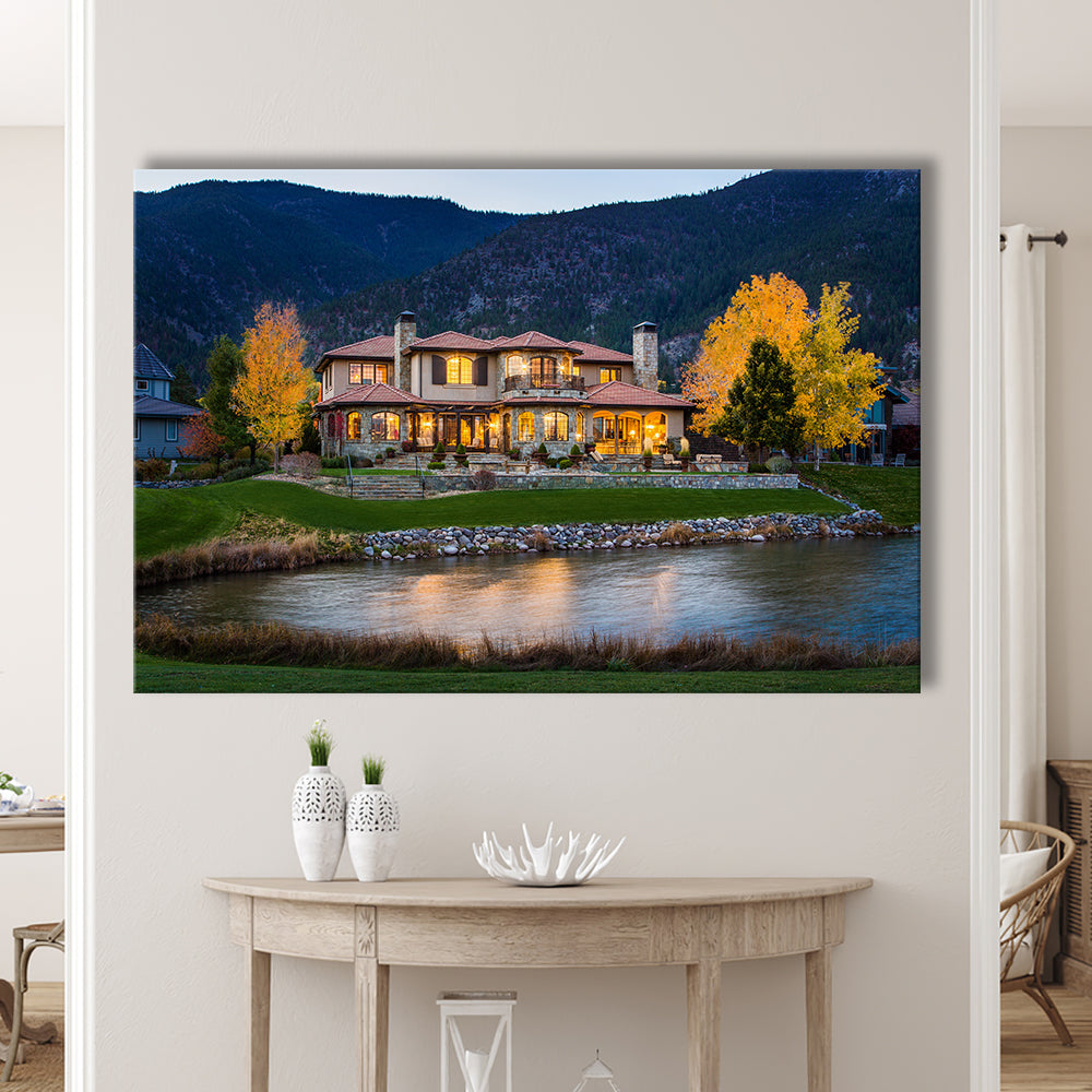 Genoa Lakes Ranch Golf Course Light Night, Golf Art Print,Gifts Golf Lover