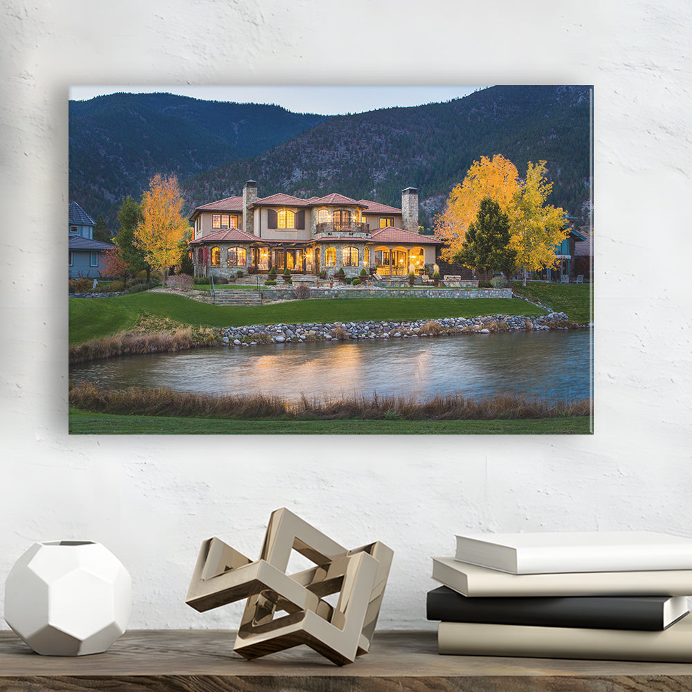Genoa Lakes Ranch Golf Course Light Night, Golf Art Print,Gifts Golf Lover