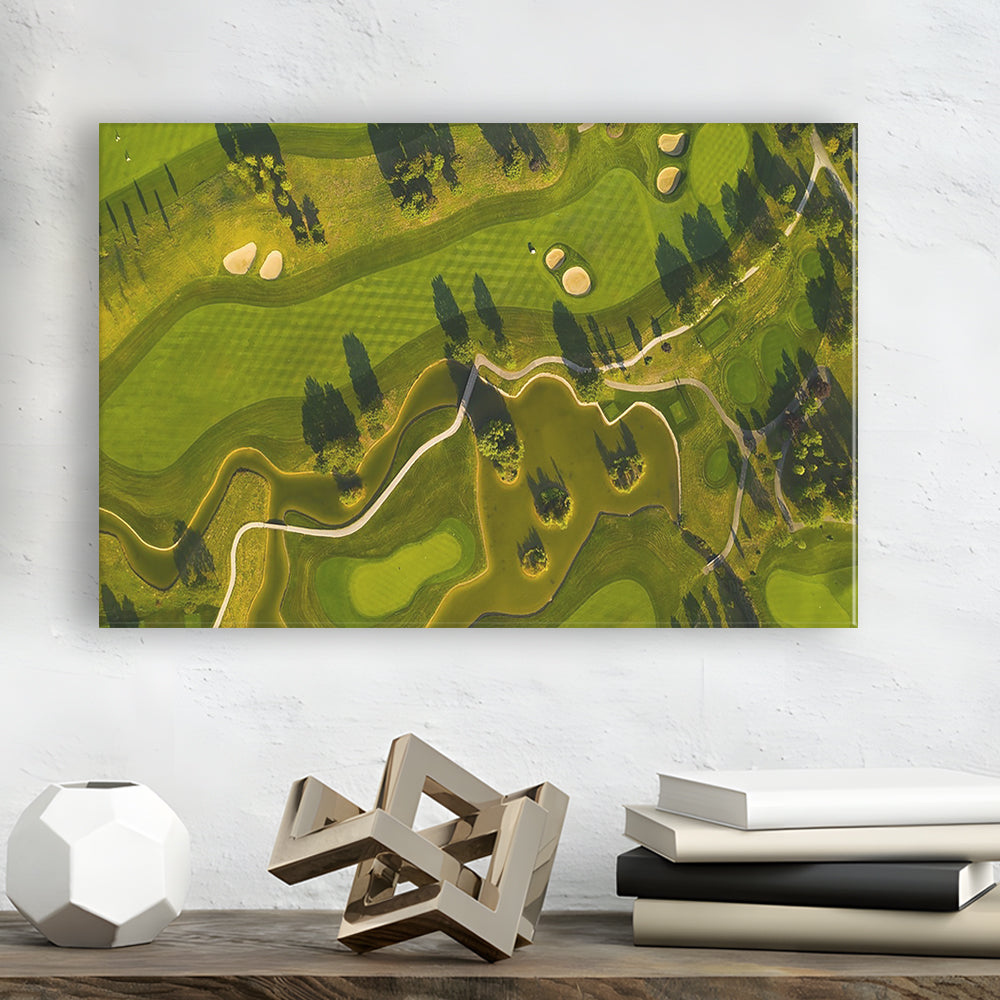 Golf Course In The Daylight In Oberwaltersdorf, Austria, Golf Art Print,Gifts Golf Lover
