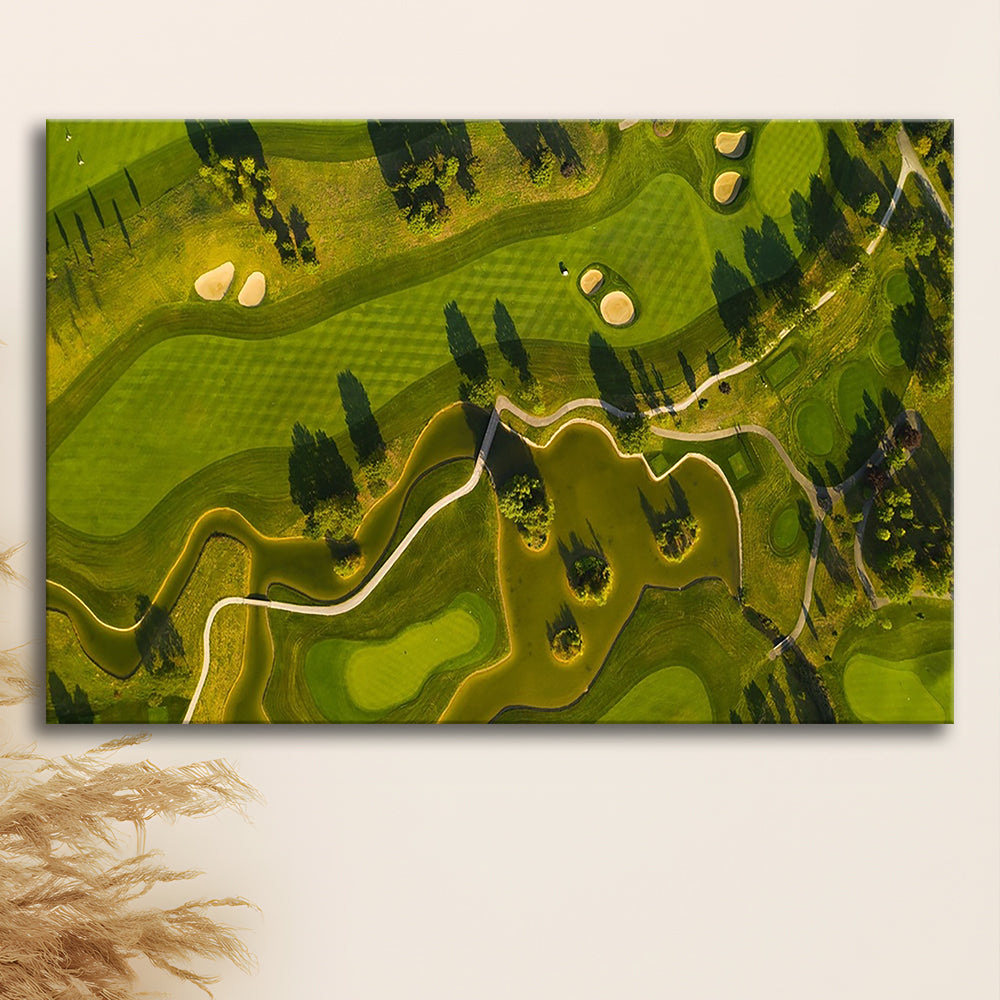 Golf Course In The Daylight In Oberwaltersdorf, Austria, Golf Art Print,Gifts Golf Lover
