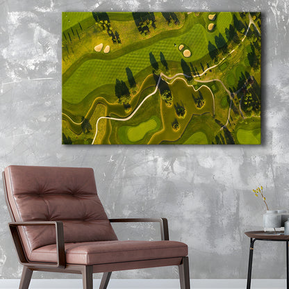 Golf Course In The Daylight In Oberwaltersdorf, Austria, Golf Art Print,Gifts Golf Lover