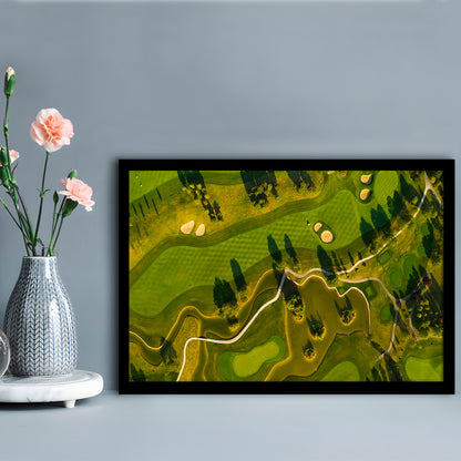 Golf Course In The Daylight In Oberwaltersdorf, Austria, Framed Art Print Wall Decor, Picture Framed