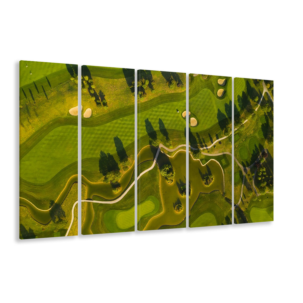 Golf Course In The Daylight In Oberwaltersdorf, Austria, Golf Art Print, Extra Large Canvas Print Wall Art