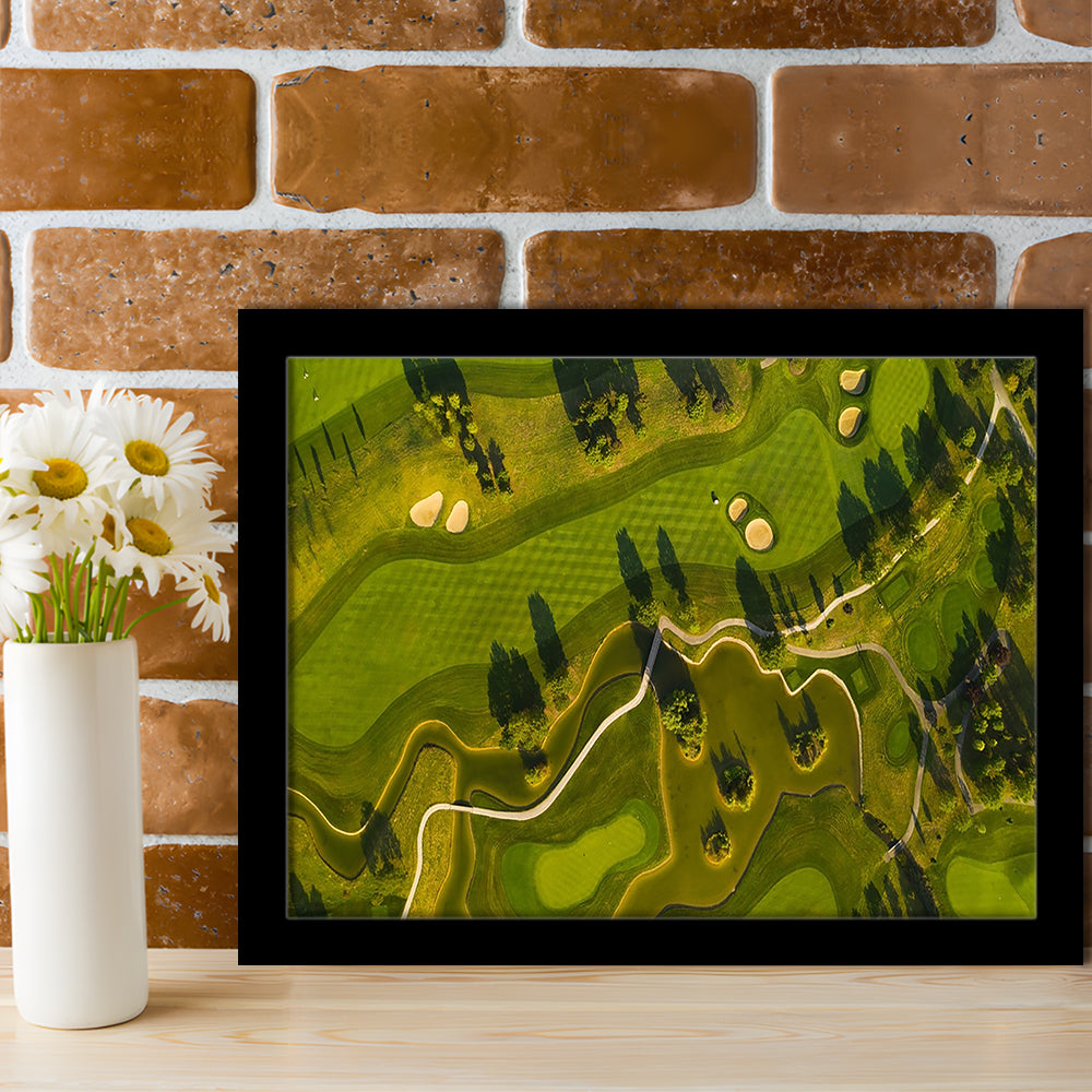Golf Course In The Daylight In Oberwaltersdorf, Austria, Framed Art Print Wall Decor, Picture Framed