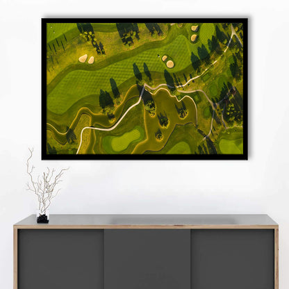 Golf Course In The Daylight In Oberwaltersdorf, Austria, Framed Art Print Wall Decor, Picture Framed