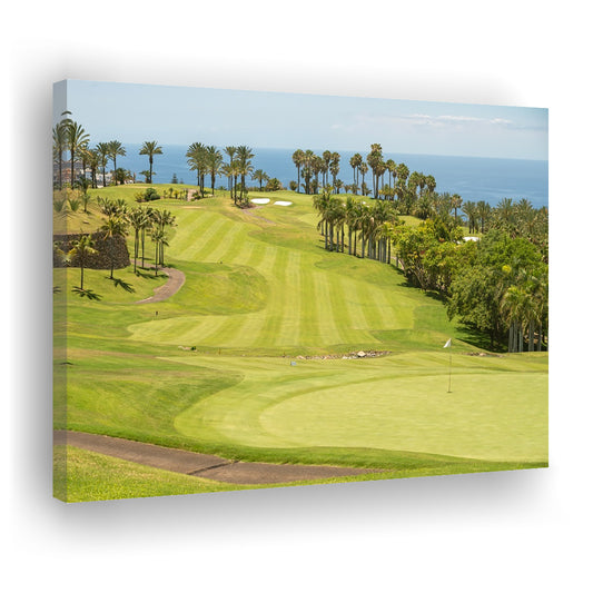 Green Golf Course, Palm And Good Holiday, Golf Art Print,Gifts Golf Lover