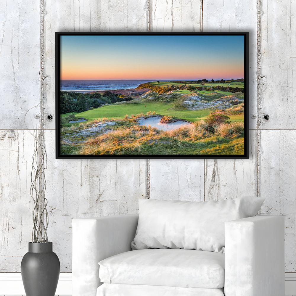 Planning A Trip To Bandon Dunes Golf Resort, Floating Framed Canvas Print Wall Art