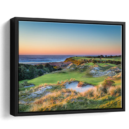 Planning A Trip To Bandon Dunes Golf Resort, Floating Framed Canvas Print Wall Art