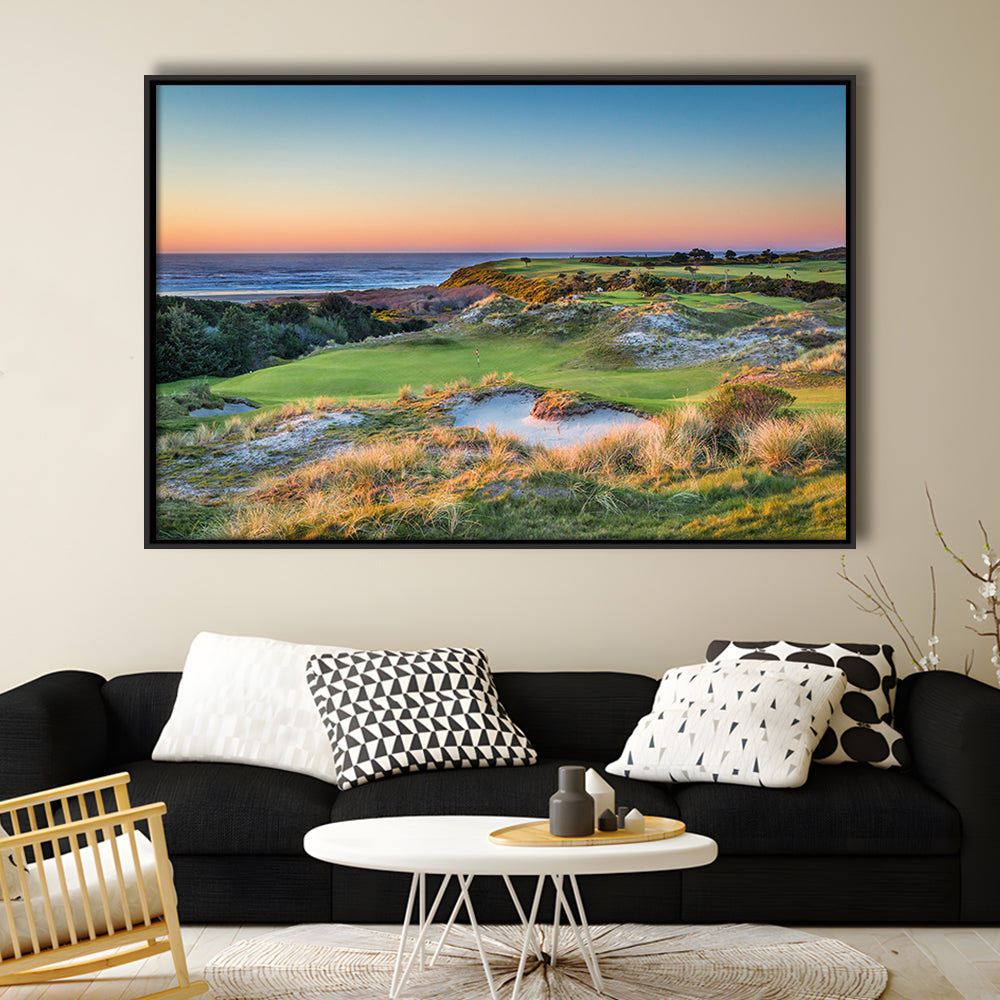 Planning A Trip To Bandon Dunes Golf Resort, Floating Framed Canvas Print Wall Art