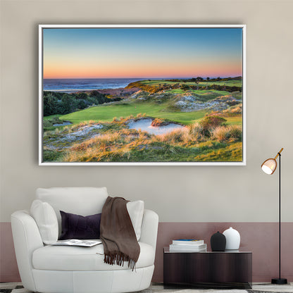 Planning A Trip To Bandon Dunes Golf Resort, Floating Framed Canvas Print Wall Art