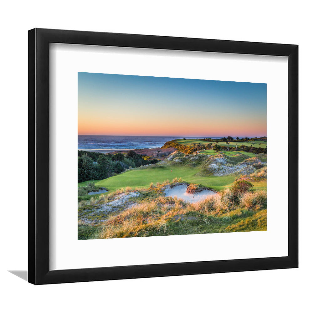 Planning A Trip To Bandon Dunes Golf Resort, Goft Art Print, Framed Art Print White Border Wall Decor